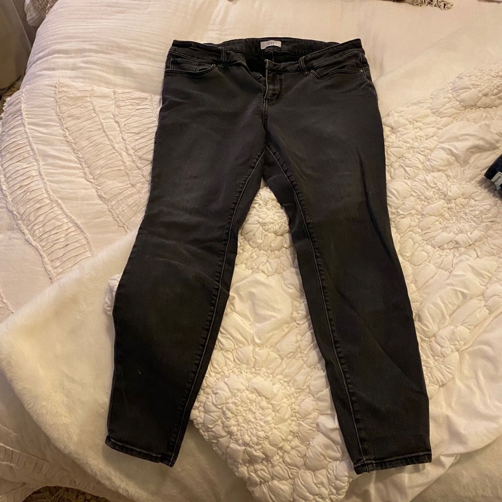 LOFT plus black skinny jeans